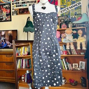 Nine West Black and White Polka Dot Dress